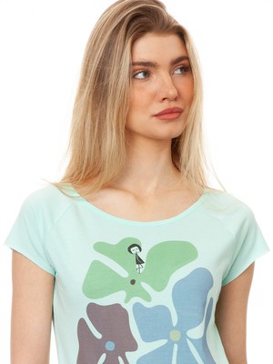Flower Girl Cap Sleeve Moonlight Jade from FellHerz T-Shirts - bio, fair & vegan