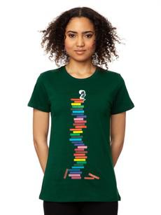 Books T-Shirt bottle green via FellHerz T-Shirts - bio, fair & vegan