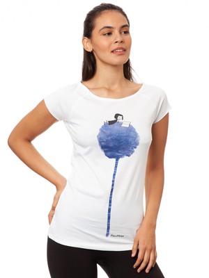 Flower Book Cap Sleeve white from FellHerz T-Shirts - bio, fair & vegan