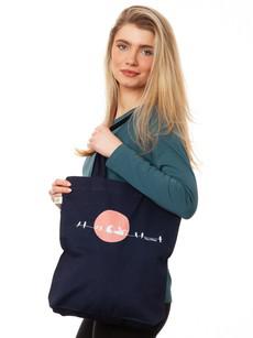 Sunrise Tote Bag navy via FellHerz T-Shirts - bio, fair & vegan