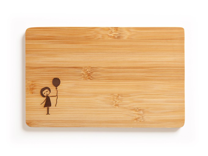 Breakfast board balloon girl bamboo from FellHerz T-Shirts - bio, fair & vegan