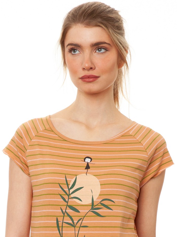 Sunset Girl Cap Sleeve triple striped from FellHerz T-Shirts - bio, fair & vegan