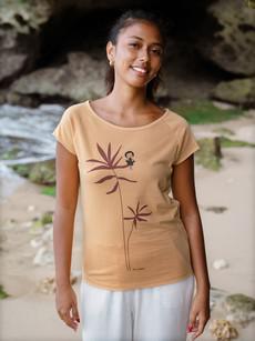 Reading Palm Girl Cap Sleeve clay via FellHerz T-Shirts - bio, fair & vegan