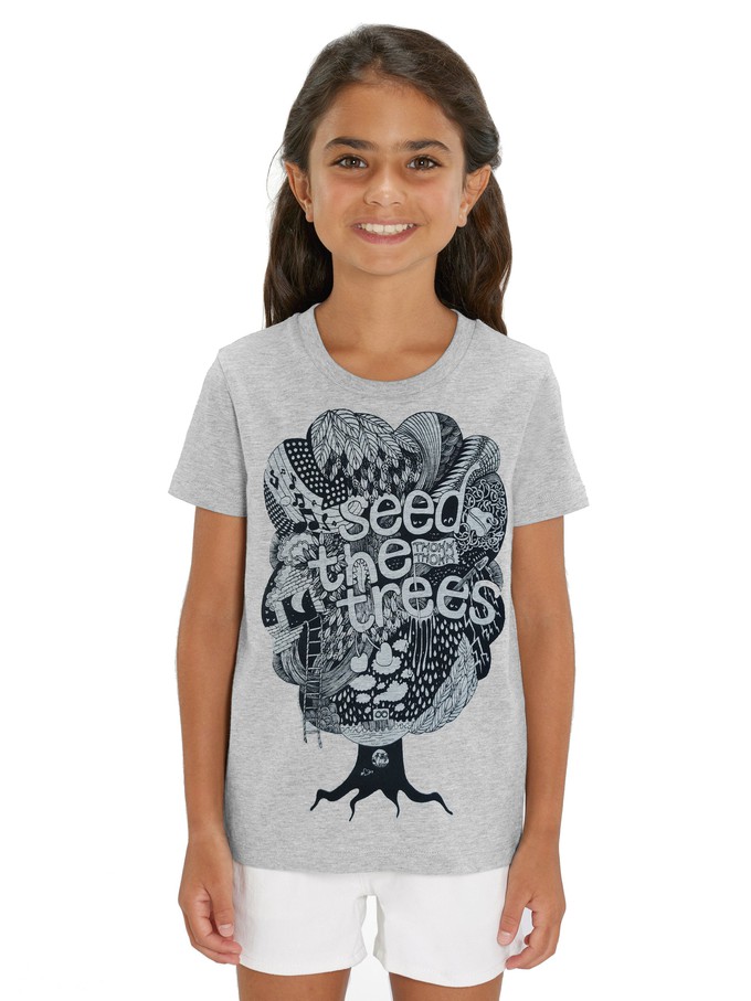 Tree Kinder T-Shirt grey melange from FellHerz T-Shirts - bio, fair & vegan