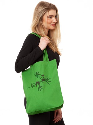Sloth Tote Bag leaf green from FellHerz T-Shirts - bio, fair & vegan