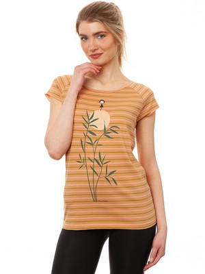 Sunset Girl Cap Sleeve triple striped from FellHerz T-Shirts - bio, fair & vegan
