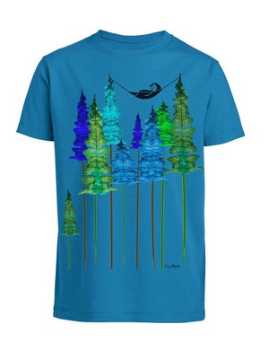 Wood Girl Kids T-Shirt azure from FellHerz T-Shirts - bio, fair & vegan