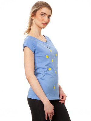 Lemon Girl Cap Sleeve Cornflower from FellHerz T-Shirts - bio, fair & vegan