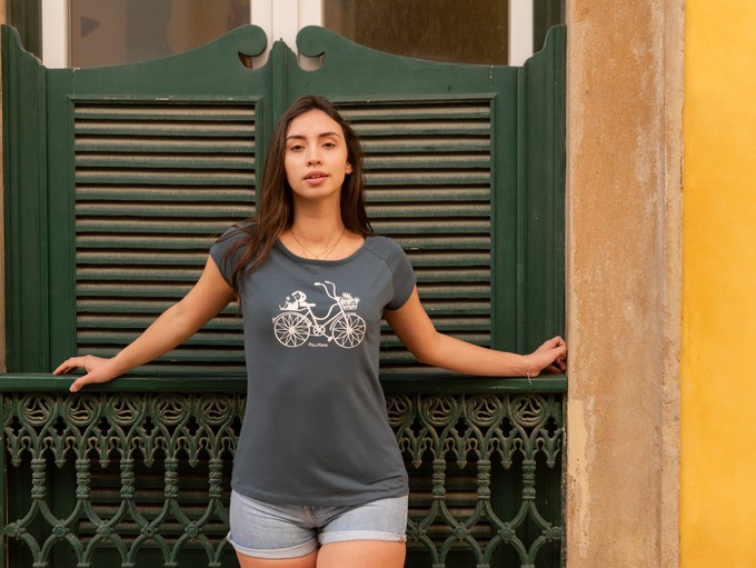 Bicycle Girls Cap Sleeve thundercloud from FellHerz T-Shirts - bio, fair & vegan