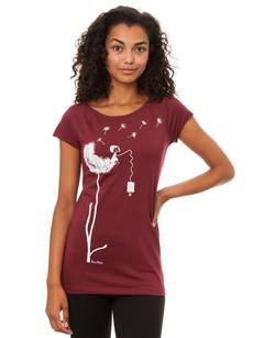 Dandelion Cap Sleeve ruby via FellHerz T-Shirts - bio, fair & vegan