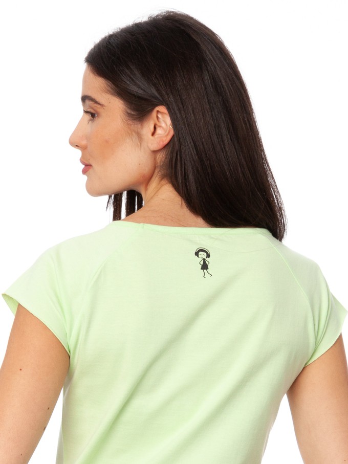 Gingko Girl Cap Sleeve lime green from FellHerz T-Shirts - bio, fair & vegan
