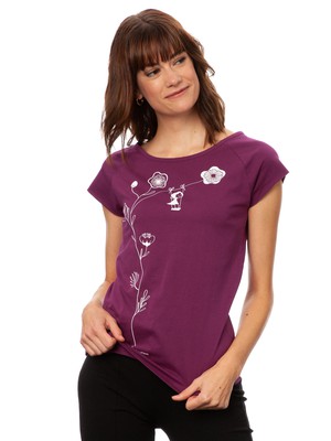Rocking Girl Cap Sleeve berry from FellHerz T-Shirts - bio, fair & vegan