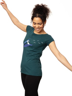 Relaxn Cap Sleeve deep teal from FellHerz T-Shirts - bio, fair & vegan