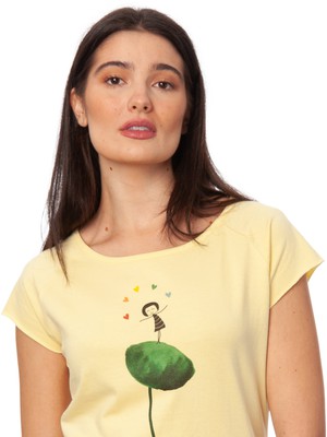 Rainbow Juggleuse Cap Sleeve vanilla from FellHerz T-Shirts - bio, fair & vegan