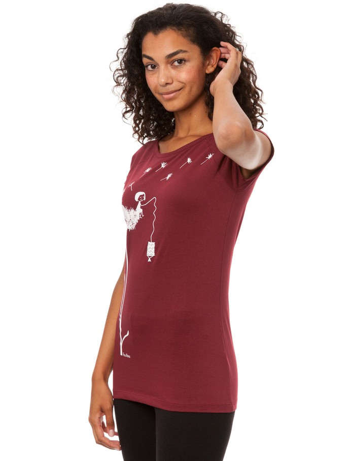 Dandelion Cap Sleeve ruby from FellHerz T-Shirts - bio, fair & vegan