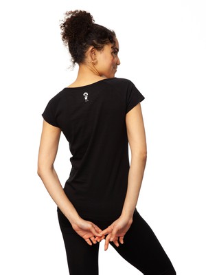 Sporty Girl Cap Sleeve black from FellHerz T-Shirts - bio, fair & vegan