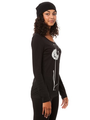 Dandelion Longsleeve black from FellHerz T-Shirts - bio, fair & vegan