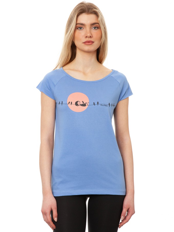 Sunrise Cap Sleeve Cornflower from FellHerz T-Shirts - bio, fair & vegan