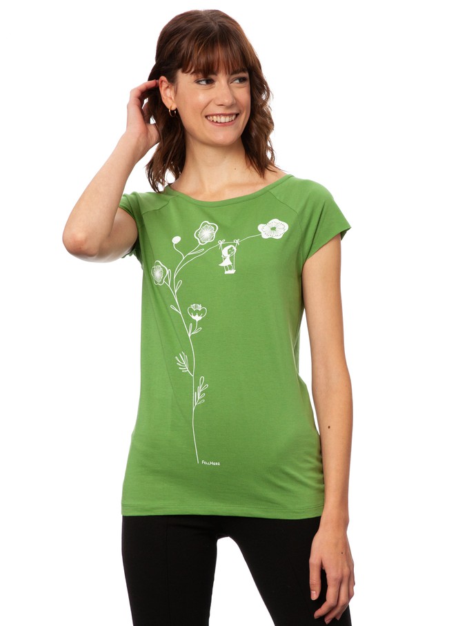Rocking Girl Cap Sleeve pine from FellHerz T-Shirts - bio, fair & vegan