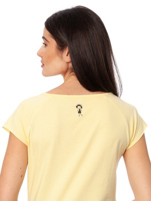 Rainbow Juggleuse Cap Sleeve vanilla from FellHerz T-Shirts - bio, fair & vegan
