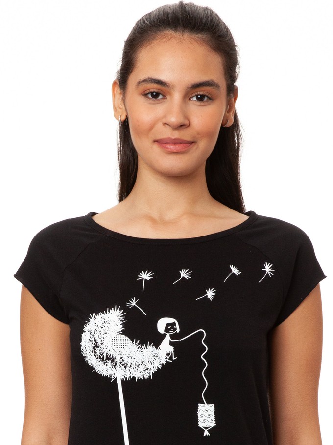 Dandelion Cap Sleeve black from FellHerz T-Shirts - bio, fair & vegan