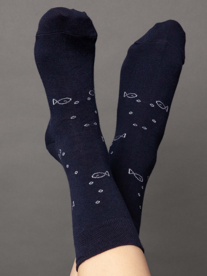 Pack of 3 socks with organic cotton Anker midnight from FellHerz T-Shirts - bio, fair & vegan