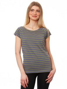 Cap Sleeve Striped Thunder Olive via FellHerz T-Shirts - bio, fair & vegan