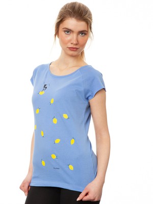 Lemon Girl Cap Sleeve Cornflower from FellHerz T-Shirts - bio, fair & vegan
