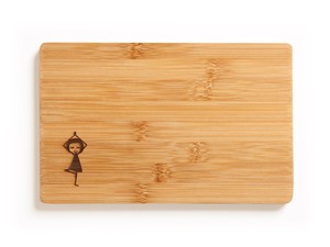 Breakfast Board Yoga Girl Bamboo from FellHerz T-Shirts - bio, fair & vegan