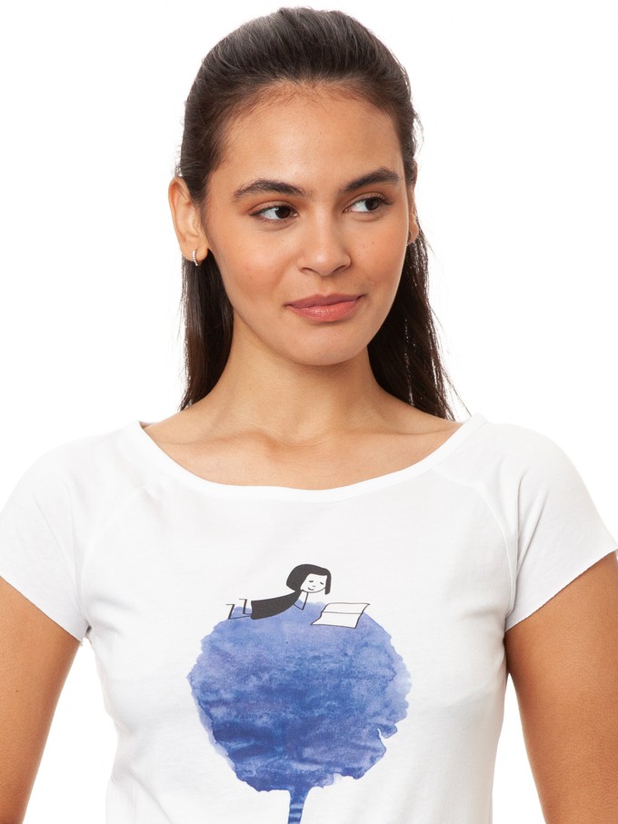 Flower Book Cap Sleeve white from FellHerz T-Shirts - bio, fair & vegan