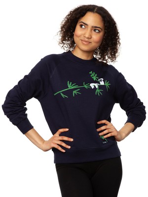 Sloth Raglan Sweater navy from FellHerz T-Shirts - bio, fair & vegan