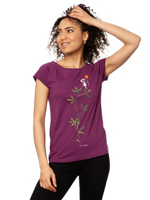 Branchmaiden Cap Sleeve berry from FellHerz T-Shirts - bio, fair & vegan