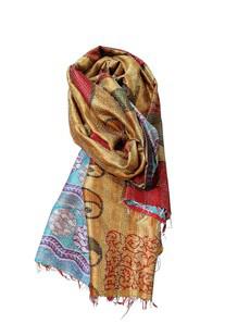 kantha vintage silk shawl via Fifth Origins