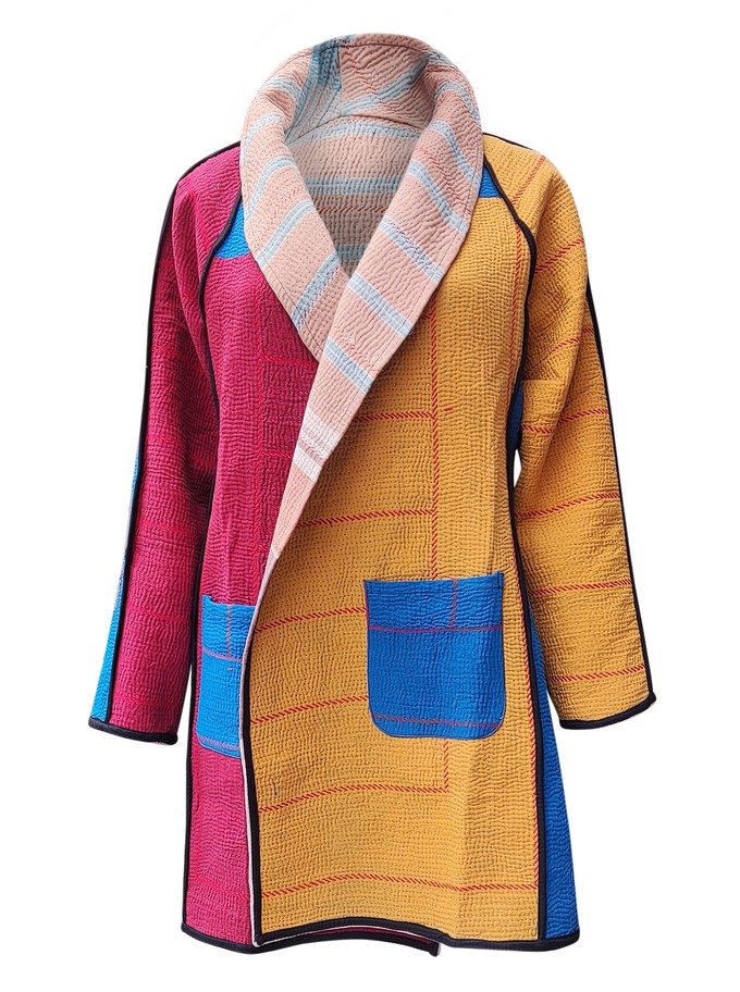 kantha vintage coat short surprise me from Fifth Origins