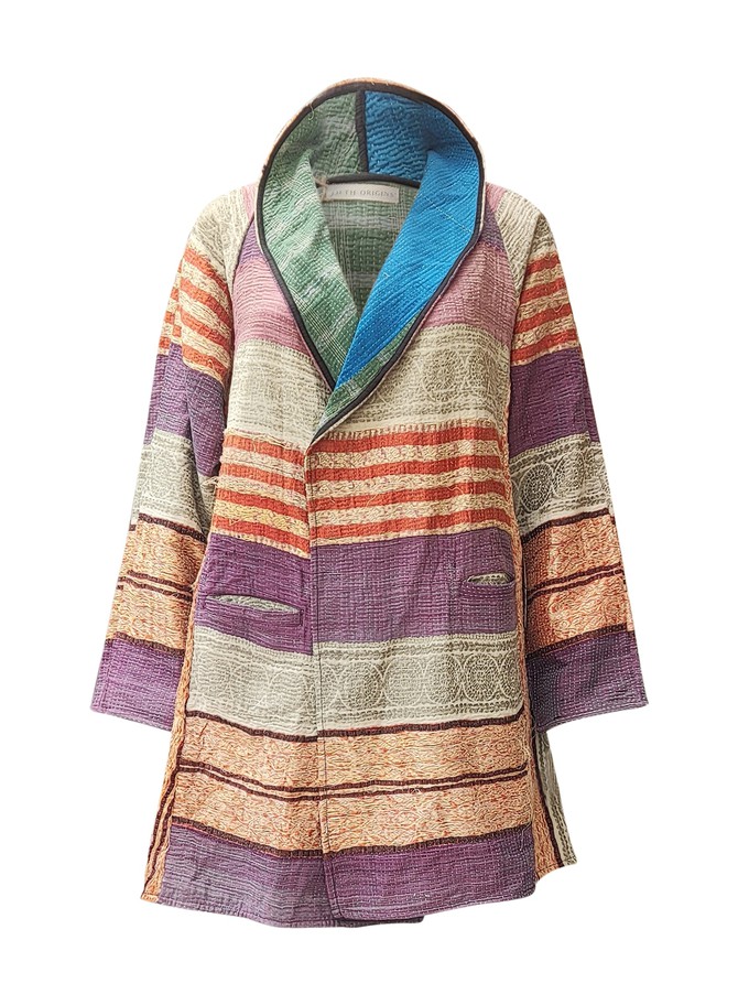 kantha vintage coat short surprise me from Fifth Origins