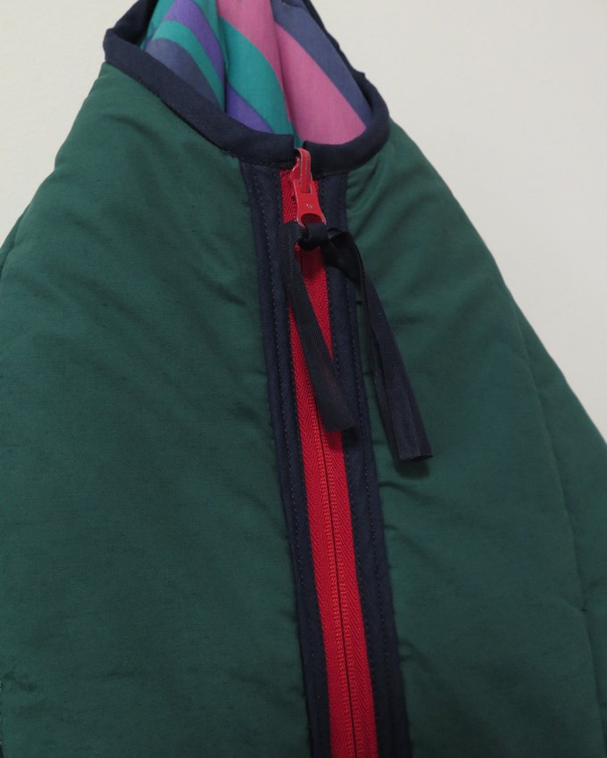 Our "LISA'S STRIPES"  Reversible Blanket Made COAT - M/L from Fitolojio Workshop
