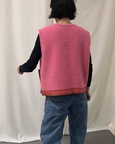 Our "PINK ROSE " Wool Blanket made VEST - M via Fitolojio Workshop