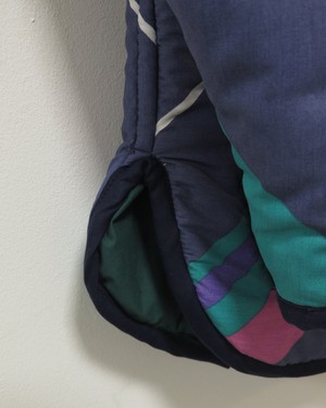 Our "LISA'S STRIPES"  Reversible Blanket Made COAT - M/L from Fitolojio Workshop