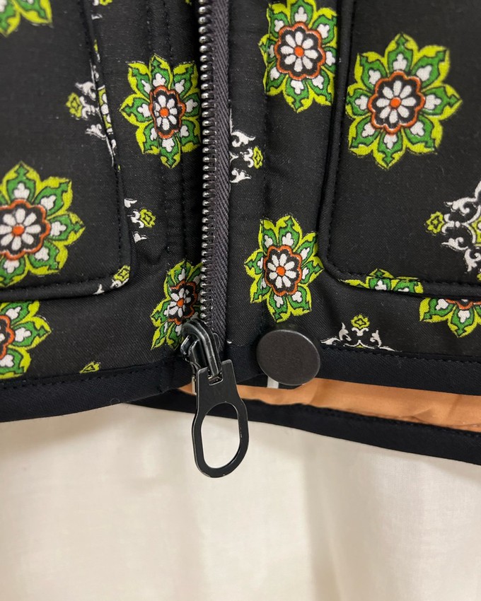 Our "GREEN PAISLEY "  Reversible Blanket Made COAT - XS/S from Fitolojio Workshop