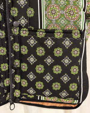 Our "GREEN PAISLEY "  Reversible Blanket Made COAT - XS/S from Fitolojio Workshop