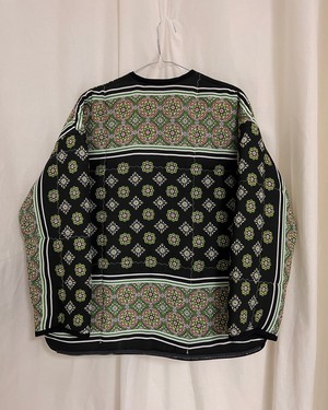 Our "GREEN PAISLEY "  Reversible Blanket Made COAT - XS/S from Fitolojio Workshop