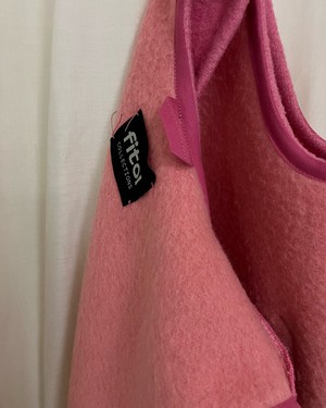 Our "PINK ROSE " Wool Blanket made VEST - M from Fitolojio Workshop