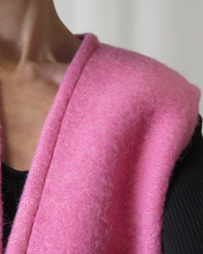 Our "PINK ROSE " Wool Blanket made VEST - M from Fitolojio Workshop