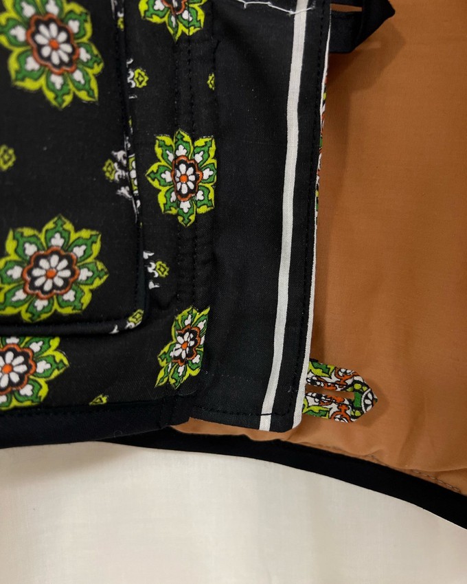 Our "GREEN PAISLEY "  Reversible Blanket Made COAT - XS/S from Fitolojio Workshop