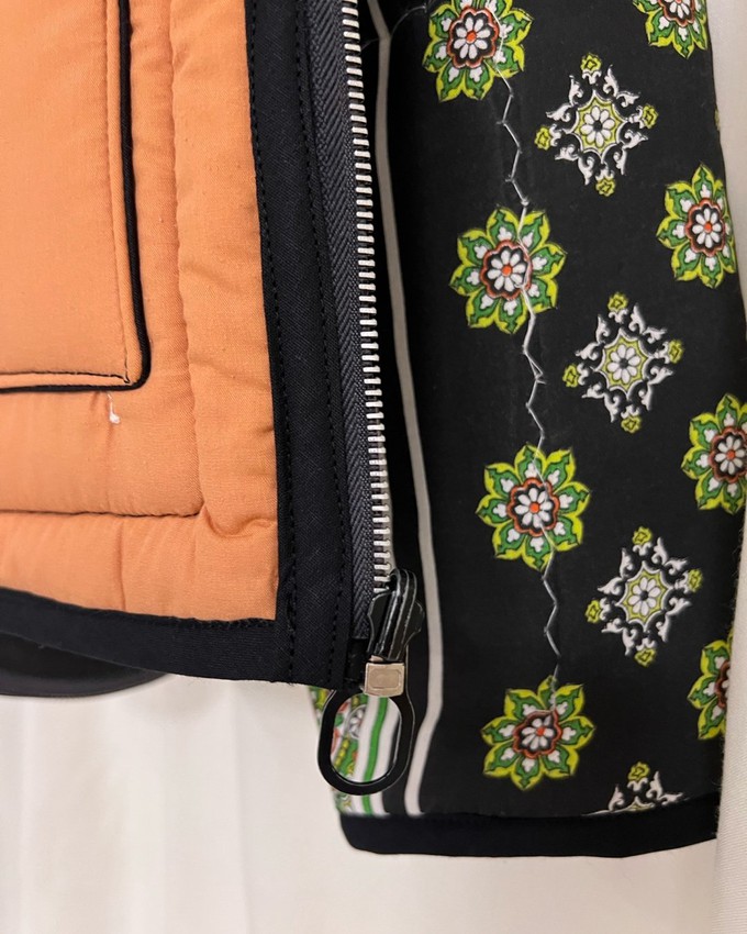 Our "GREEN PAISLEY "  Reversible Blanket Made COAT - XS/S from Fitolojio Workshop