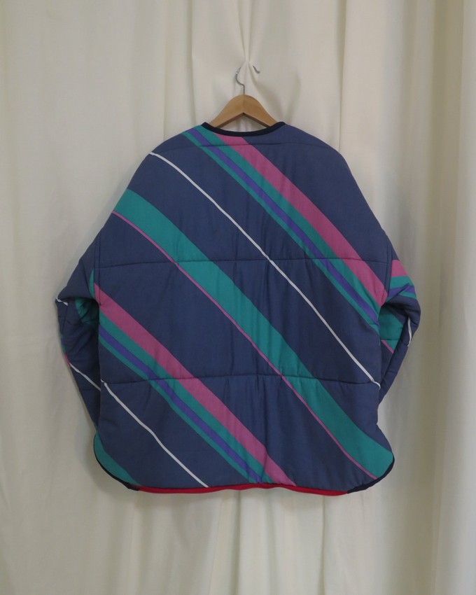 Our "LISA'S STRIPES"  Reversible Blanket Made COAT - M/L from Fitolojio Workshop