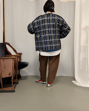 Our "BLUE STRIPES " UNISEX Reversible Blankets Made COAT - S/M/L from Fitolojio Workshop