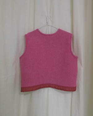 Our "PINK ROSE " Wool Blanket made VEST - M from Fitolojio Workshop