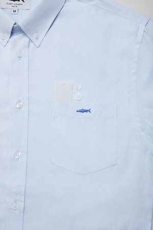 Periwinkle Blue Cotton Shirt for Men from Fleet London