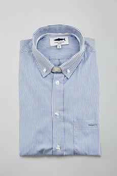 Blue Striped Cotton Shirt for Men via Fleet London